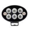 Luz de trabajo + advertencia naranja LED, 36W, 3500lm, oval, 12/24V, 155x105x58mm, proyector, 6+2 LED's, serie Black