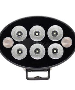 Luz de trabajo + advertencia naranja LED, 36W, 3500lm, oval, 12/24V, 155x105x58mm, proyector, 6+2 LED's, serie Black