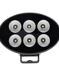 Faro de trabajo LED, 36W, 3500lm, ovalado, 12/24V, 155x105x58mm, Flood, 6LED's, serie Black