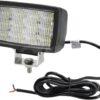 Foco de trabajo LED, 40W, 5600lm, rectangular, 12/24V, blanco, 157x117x76,3mm, Flood, 12 LED's