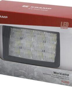 Foco de trabajo LED, 40W, 5600lm, rectangular, 12/24V, blanco, 157x117x76,3mm, Flood, 12 LED's