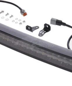 Barra de luz de trabajo LED, 300 W, 25200 lm, rectangular, 12/24 V, blanco/naranja, 814,9 x 70 x 78,6 mm enchufe Deutsch, haz de luz combinado, curvado, 60 LEDs, E-BOOST