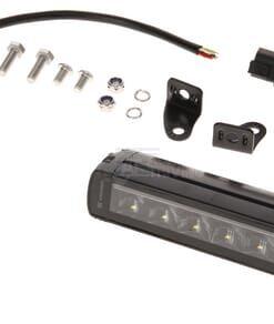 Barra de luz de trabajo LED, 45 W, 3780 lm, rectangular, 12/24 V, blanco/naranja, 246 x 40 x 54 mm enchufe Deutsch, haz de luz combinado, recto, 9 LEDs, E-BOOST