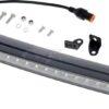 Barra de luz de trabajo LED, 105 W, 8820 lm, rectangular, 12/24 V, blanco/naranja, 525,5 x 40 x 54,4 mm enchufe Deutsch, haz de luz combinado, curvado, 21 LEDs, E-BOOST