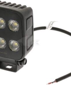 Faro de trabajo LED, 60 W, 6600 lm, cuadrado, 12/24 V, blanco, 92 x 109,5 x 51,1 mm enchufe Deutsch, luz de proyección, 12 LEDs
