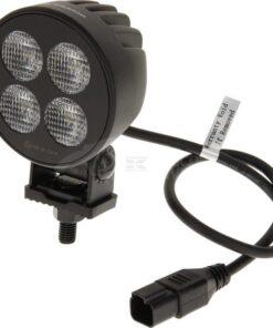 Faro de trabajo LED, 24 W, 2556 lm, redondo, 12/24 V, blanco, 83,9 x 99,5 x 59 mm enchufe Deutsch, luz de proyección, 4 LEDs