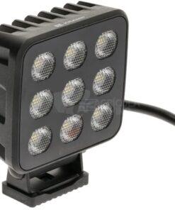 Faro de trabajo LED, 90 W, 6800 lm, cuadrado, 12/24 V, blanco, 108 x 120,7 x 52,7 mm enchufe Deutsch, luz de proyección, 18 LEDs