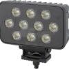 Faro de trabajo LED, 100 W, 8950 lm, rectangular, 12/24 V, blanco, 150 x 112 x 52,7 mm enchufe Deutsch, luz proyección, 20 LEDs