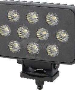 Faro de trabajo LED, 100 W, 8950 lm, rectangular, 12/24 V, blanco, 150 x 112 x 52,7 mm enchufe Deutsch, luz proyección, 20 LEDs