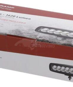 Foco de trabajo LED, 18W, 1620lm, rectangular, blanco, 160x60x70mm, haz luz concentrado, Kramp (caja de 8 uds.)