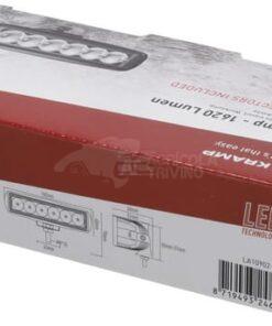 Foco de trabajo LED, 18W, 1620lm, rectangular, blanco, 160x60x70mm, haz luz concentrado, Kramp (caja de 8 uds.)