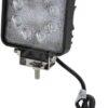 Foco de trabajo LED, 24W, 2000lm, cuadrado, blanco, 107x52x136mm, spot, Kramp