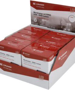 Foco de trabajo LED, 24W, 2000lm, cuadrado, blanco, 107x52x136mm, haz luz concentrado, Kramp (caja de 10 uds.)