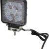 Foco de trabajo LED, 27W, 2376lm, rectangular, blanco, 107x38.8x136mm, flood, Kramp