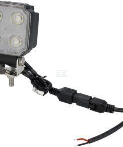 Foco de trabajo LED, 20W, 3000lm, cuadrado, blanco, 75x47x107,5mm,Deutsch 2-pin, flood, Kramp
