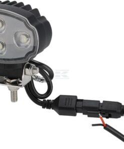 Faro de trabajo LED, 20W, 3000lm, oval, blanco, 100x54x93mm,Deutsch 2-pin, flood, Kramp