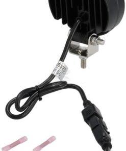 Faro de trabajo LED, 27W, 3420lm, redondo, blanco, 100x48.5x120mm,Deutsch 2-pin, flood, Kramp