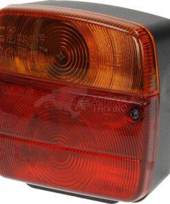 Luz posterior cuadrada , 12 / 24 V, rojo / naranja, atornillable, 105 x 100 x 52 mm