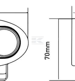 Luz de trabajo LED, 20 W, 1800 lm, oval, 10-30 V, 96 x 72 x 79 mm, proyector, 2 LED, gopart