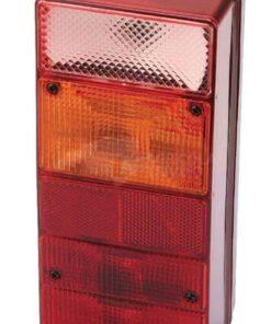 Luz trasera Izda., rectangular, rojo/tranparente/ámbar, atornillable, 220 x 62 x 105 mm, gopart