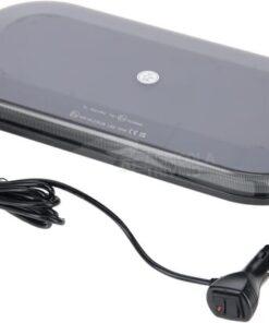 Barra destellante LED, ámbar, 12/24V, fijación magnética, 365x173x47mm, 42 LEDs, Kramp