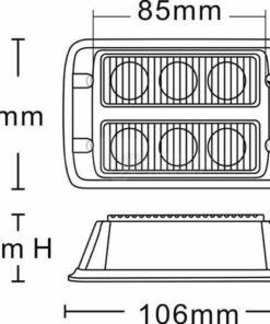 Luces de advertencia naranja 3 LED