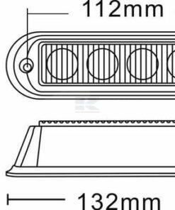 Luces de advertencia naranja 4 LED