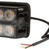 Luz de advertencia LED, 24W, 12-24V, ámbar, atornillable, 132x66x30mm, 8 LED's, Kramp