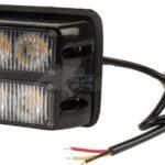 Luz de advertencia LED, 24W, 12-24V, ámbar, atornillable, 132x66x30mm, 8 LED's, Kramp