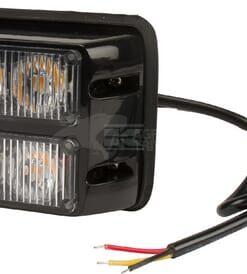 Luz de advertencia LED, 24W, 12-24V, ámbar, atornillable, 132x66x30mm, 8 LED's, Kramp