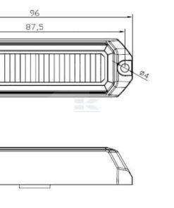 Luces de advertencia naranja 4 LED