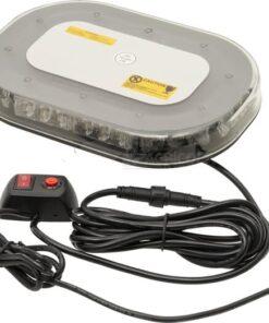 Barra destellante LED, ámbar, 90 W, 12/24 V, fijación atornillable, 250 x 173 x 36 mm, 30 LEDs, Kramp