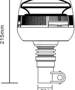 Faro destellante LED, polo DIN