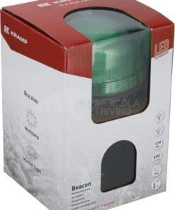 Beacon LED, low profile, 17W, 12-24V, green, flexible pole mount, diameter  115mm x179mm