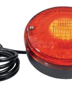 Luz trasera LED, redonda, 12/24 V., rojo/ámbar, atornillable Ø 140 mm