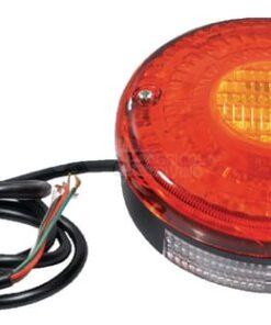 Luz trasera LED, redonda, 12/24 V., rojo/ámbar, atornillable Ø 140 mm