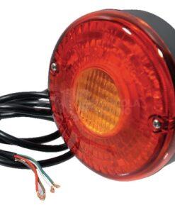 Luz trasera LED, redonda, 12/24 V., rojo/ámbar, atornillable Ø 140 mm