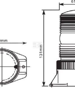 Faro destellante LED, 10-110 V, fijación por tornillos