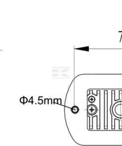 Luz de advertencia LED, ámbar, 3 LED, Kramp