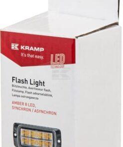 Luz de aviso LED, ámbar, Kramp
