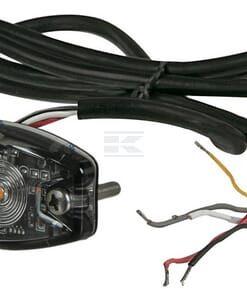 Luz de advertencia intermitente LED, rectangular, 10/30 V, verde, 82 x 30 x 9 mm, 3 LED's, Kramp