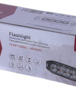 Luz de advertencia parpadeante, ámbar, 4 LED