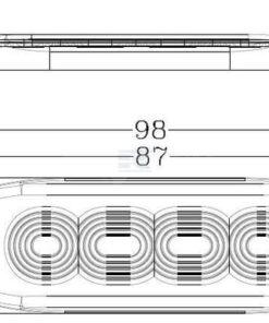 Luz de advertencia parpadeante, ámbar, 4 LED