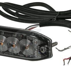 Luz intermitente de advertencia LED, rectangular, 10/30 V, naranja, 130 x 30 x 7 mm, 6 LED, Kramp