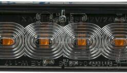 Luz intermitente de advertencia LED, rectangular, 10/30 V, naranja, 130 x 30 x 7 mm, 6 LED, Kramp 13 Luz intermitente de advertencia LED, rectangular, 10/30 V, naranja, 130 x 30 x 7 mm, 6 LED, Kramp