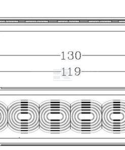 Luz intermitente de advertencia LED, rectangular, 10/30 V, naranja, 130 x 30 x 7 mm, 6 LED, Kramp 17 Luz intermitente de advertencia LED, rectangular, 10/30 V, naranja, 130 x 30 x 7 mm, 6 LED, Kramp