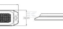 Luz parpadeante, 6 LED blancos