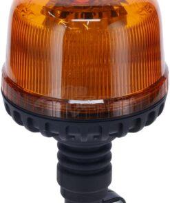 Faro rotativo destellante LED, 20W, 12-24V, ámbar, montaje poste flexible, Ø126 mm x 201 mm