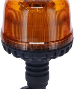 Faro rotativo destellante LED, 20W, 12-24V, ámbar, montaje poste flexible, Ø126 mm x 201 mm