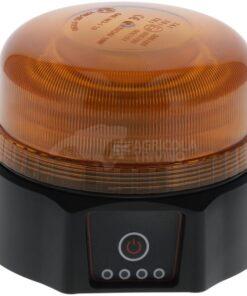 Baliza LED, recargable, mando a distancia, 19 W, ámbar, magnética, Ø114 x 104 mm